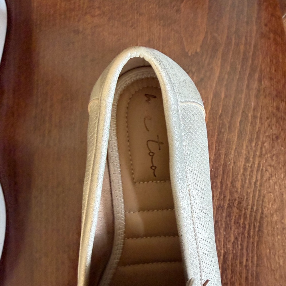 me too Metallic Beige Penny Loafers - Picture 3 of 3